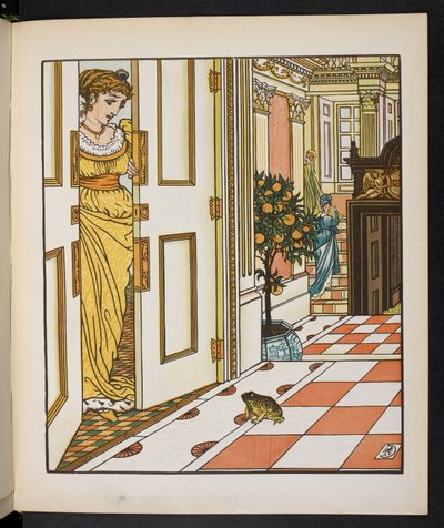 カエル王子のイラストです。 作： Walter Crane