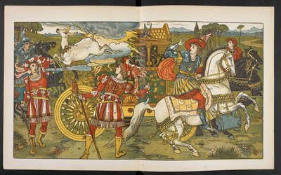 Ilustração para o Hind na madeira. 作： Walter Crane