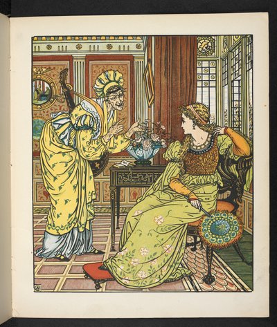 物語の挿絵、プリンセス・ベル・エトワール。 作： Walter Crane