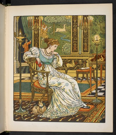 Ilustração para a história, o Hind na madeira. 作： Walter Crane