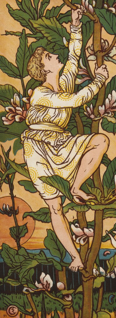 ジャックと豆の木（カラーリトグラフ 作： Walter Crane