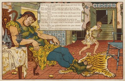 ジャックと豆の木（カラーリトグラフ 作： Walter Crane