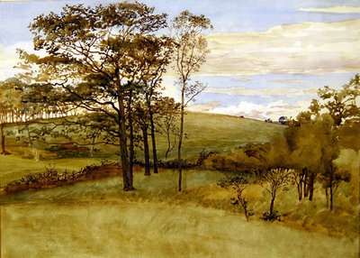 晩夏の風景（水彩・紙） 作： Walter Crane