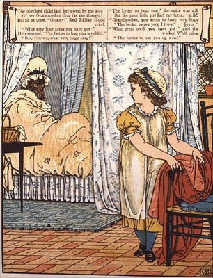 リトル・レッド・ライディング・フード」。 作： Walter Crane