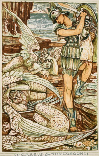 Perseus and the Gorgons, ilustração de 