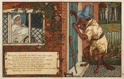 赤ずきん（カラーリトグラフ 作： Walter Crane