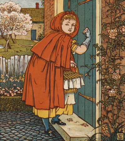 赤ずきん（カラーリトグラフ 作： Walter Crane