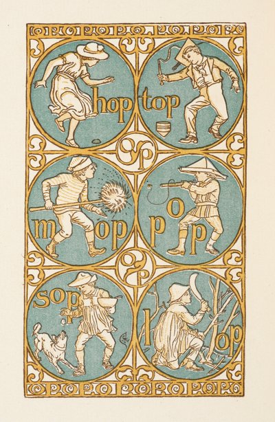 Palavras que rimam terminando na letra P. A cartilha dourada. 作： Walter Crane