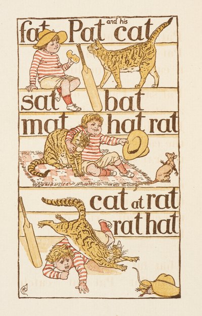Palavras que rimam terminando com a letra T. The Golden Primer. 作： Walter Crane
