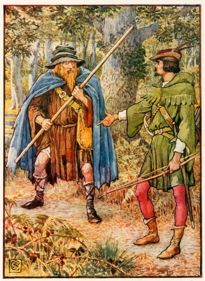 ロビン・フッドとベガースパイ 作： Walter Crane