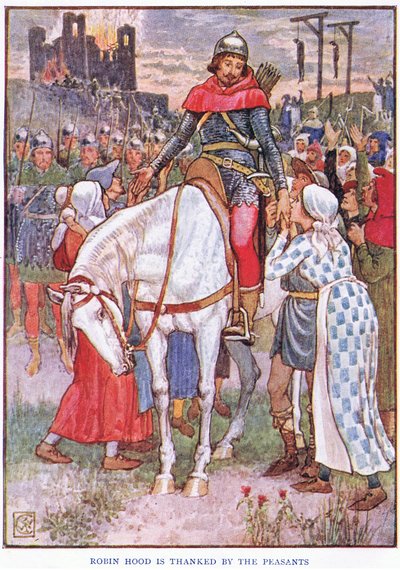 1920年頃、農民の友人、ロビンフッド 作： Walter Crane