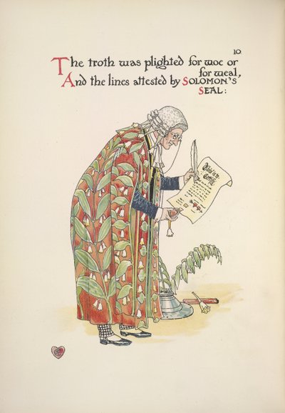 結婚証明書の封印 作： Walter Crane