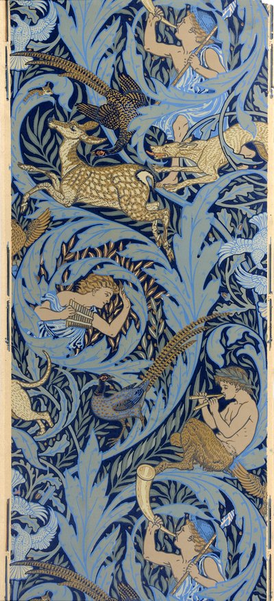 側壁。ウッドノーツ、1886 作： Walter Crane