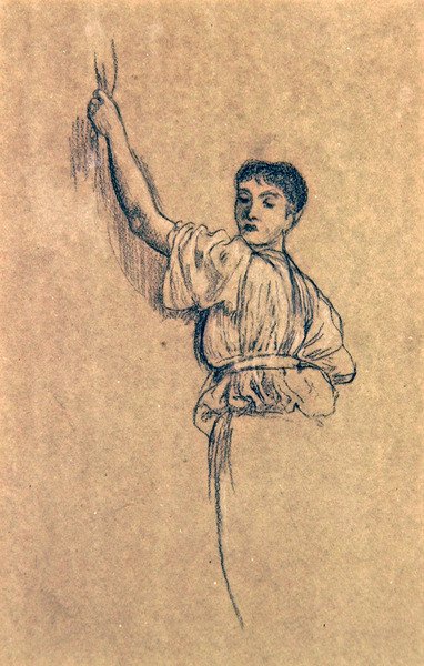 春の訪れを告げる乙女の習作 作： Walter Crane