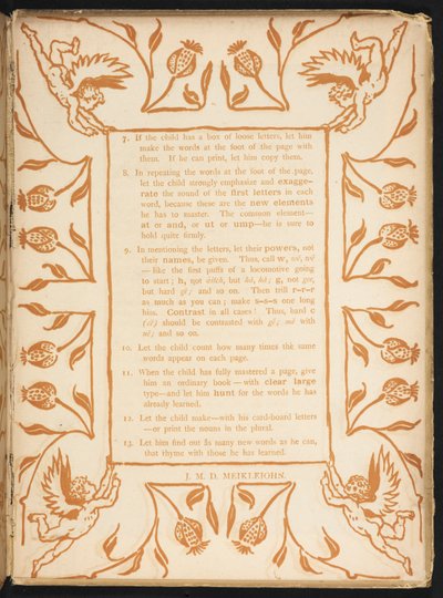 花の注文のテキスト。 ゴールデンプライマー。 作： Walter Crane