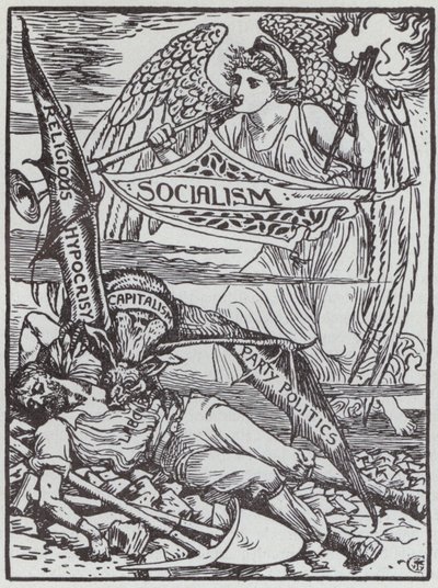 The Capitalist Vampire（リトグラフ 作： Walter Crane