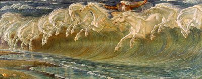 ネプチューンの馬、1892 作： Walter Crane