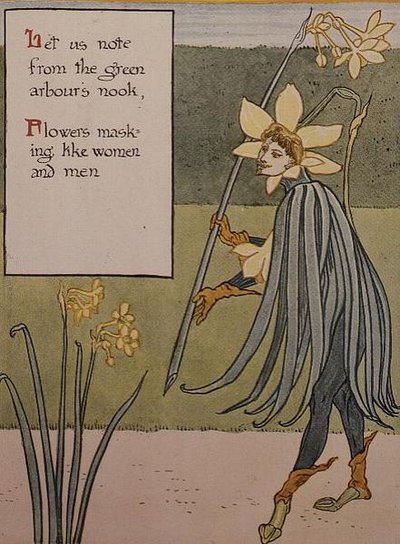 ジョンキル（「オールド・イングリッシュ・ガーデンのフローラル・ファンタジー」より 作： Walter Crane