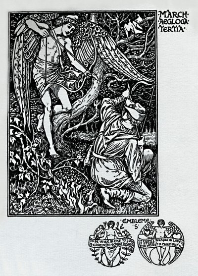 シェファードカレンダー-1898年3月、1923年 作： Walter Crane