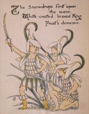 フローラの饗宴」のスノードロップ 作： Walter Crane