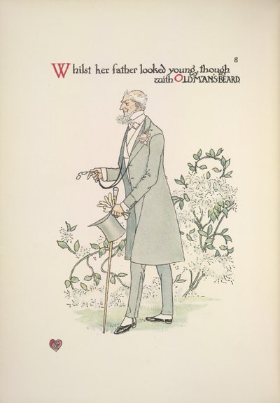 モーニングドレスの花嫁の父親 作： Walter Crane