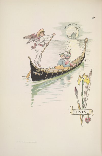 ハネムーン。 ゴンドラに乗るふたり 作： Walter Crane