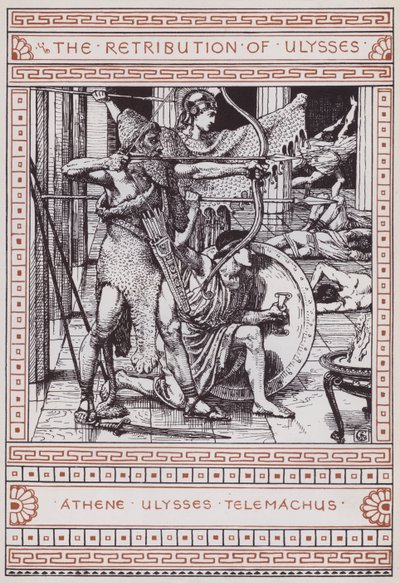 ユリシーズの報復(エングレービング) 作： Walter Crane