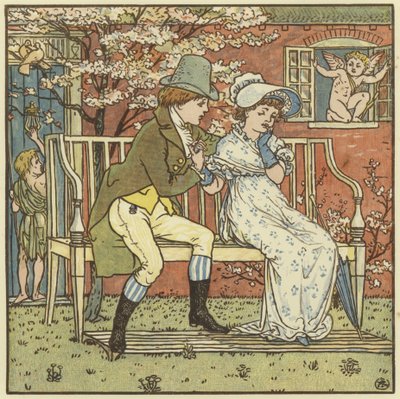 小さな男がいて、彼は小さなメイドを殺しました 作： Walter Crane