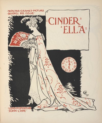 「シンデレラ」の表紙。 作： Walter Crane