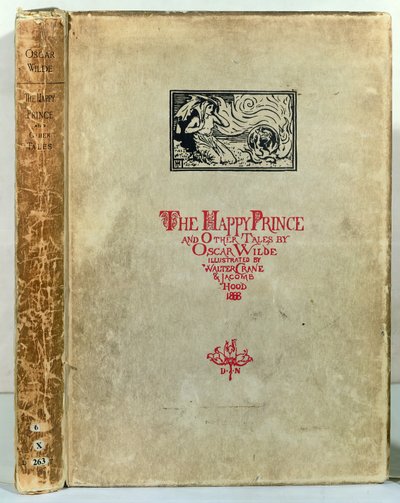 オスカーワイルド作「幸せな王子と他の物語」のタイトルページ、1888年 作： Walter Crane