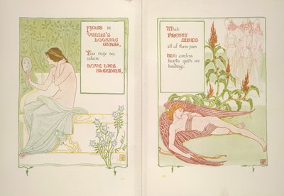 ヴィーナスの鏡とメイドたち 作： Walter Crane