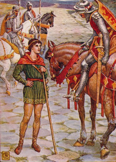 Young Percival Questionsサーオーエン、1911年。 作： Walter Crane