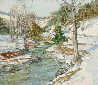 春が近づいています（キャンバスに油彩） 作： Walter Elmer Schofield