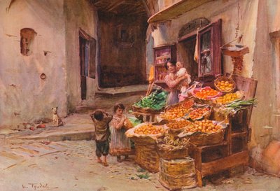 サンレモでの果物の屋台、c1900 1913 作： Walter Frederick Roofe Tyndale