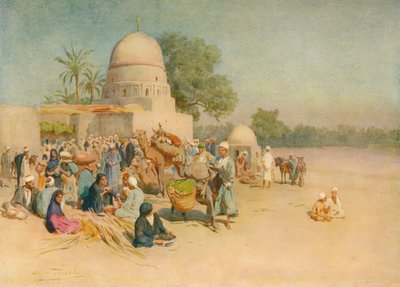砂漠の端にある市場、c1905、1912 作： Walter Frederick Roofe Tyndale