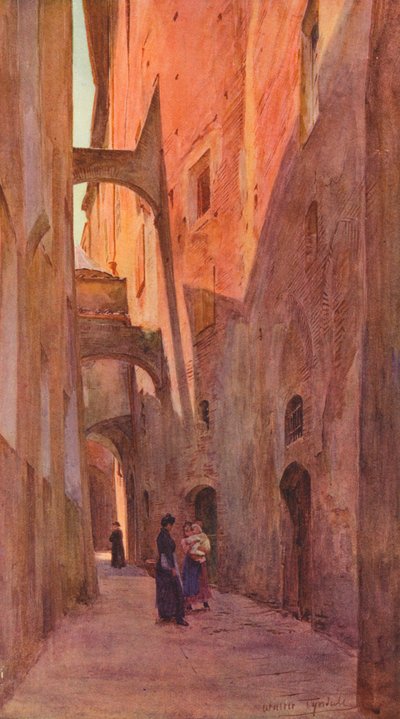 シエナの通り1900年頃1913 作： Walter Frederick Roofe Tyndale