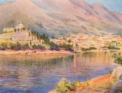チャヴタット、ラグーザ旧市街（カラーリトグラフ） 作： Walter Frederick Roofe Tyndale