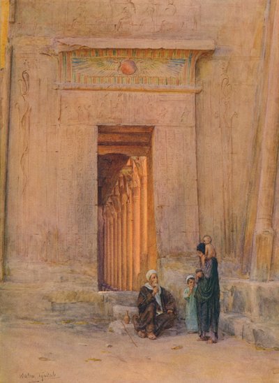 イシス神殿の出入り口、c1905、1912 作： Walter Frederick Roofe Tyndale