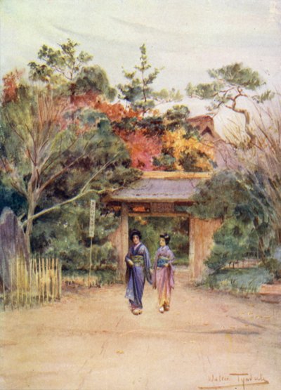 トキオ近くのシャクウェ庭園のゲートウェイ 作： Walter Frederick Roofe Tyndale