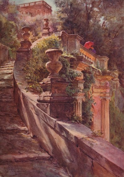 The Scallea Delle Sfinge、Villa DEste、c1900 1913 作： Walter Frederick Roofe Tyndale