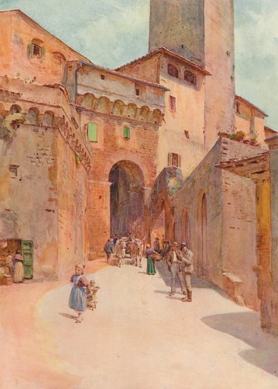 Portone Dei Becci、San Gimignano、c1900 1913 作： Walter Frederick Roofe Tyndale