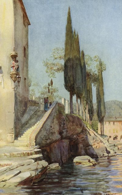 S Michele, Rapallo, Italy (カラーリトグラフ) 作： Walter Frederick Roofe Tyndale