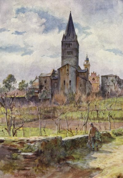 イタリア・サンサルバトーレ(カラーリトグラフ) 作： Walter Frederick Roofe Tyndale