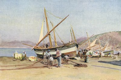 ストランド、セストリ・レバンテ（カラーリトグラフ 作： Walter Frederick Roofe Tyndale