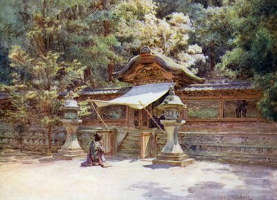 Temple Fence and Gate, Higashi Otani, Kyoto  作： Walter Frederick Roofe Tyndale