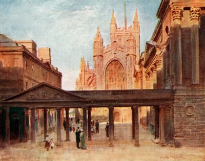 The Abbey and Pump Room, Bath (カラーリトグラフ) 作： Walter Frederick Roofe Tyndale