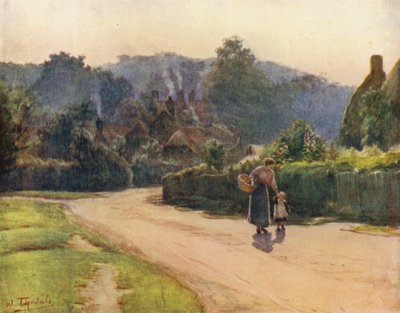 ザ・ニュー・フォレストThe Village of Emery Down（カラーリトグラフ 作： Walter Frederick Roofe Tyndale