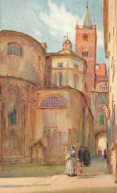 アルベンガのロマネスク教会、1910年、1912年 作： Walter Frederick Roofe Tyndale