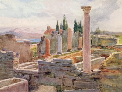 サロナ遺跡（カラーリトグラフ） 作： Walter Frederick Roofe Tyndale