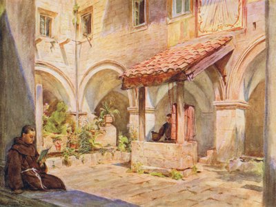 ラグーザ、サン・フランチェスコの上部回廊（カラーリトグラフ） 作： Walter Frederick Roofe Tyndale